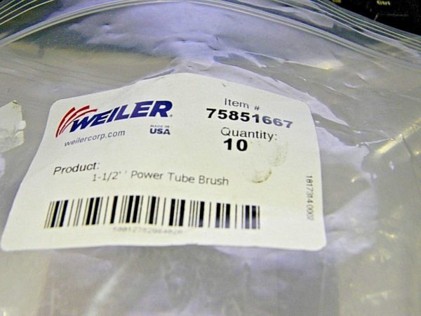 Weiler 1-1/2" x 2-1/2" x 5-1/2" 80 Grit Spiral Tube Brushes Qty 10 21330 98402