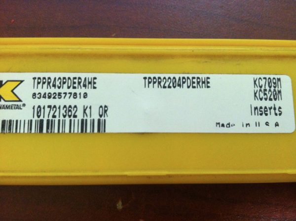Kennametal KC709M Indexable Carbide Milling Inserts QTY 5 TPPR2204RDERHE