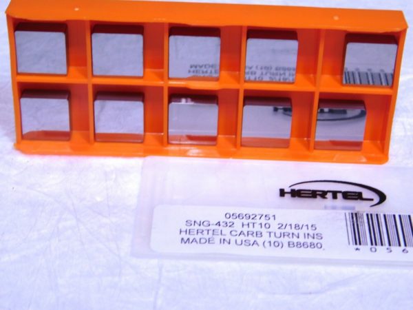 Hertel Carbide Turning Inserts SNG432 Grade-HT10 Box of 10 05692751 USA