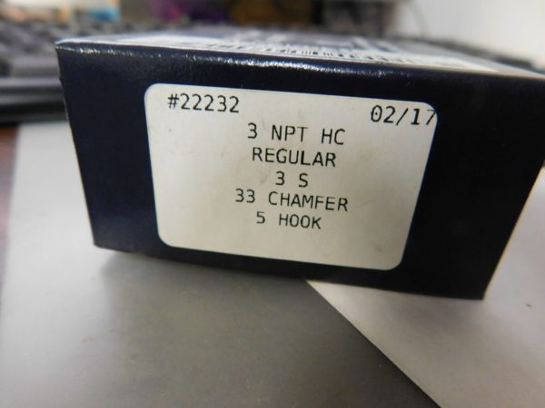 Quality Chaser company 33 Chamfer Tap 3 NPT HC QTY 6 37835931