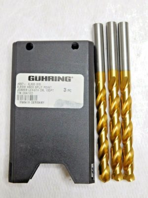 Guhring Cobalt Jobber Length Drills RH 8.8mm 130° 5xD Qty 3 9006570088000