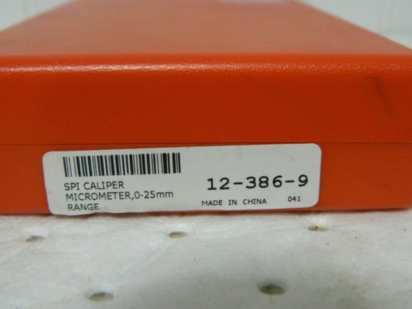 SPI Caliper Micrometer 0 to 25mm Range 0.01mm Graduation 12-386-9