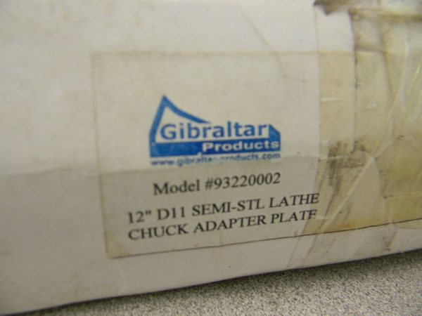Gibraltar D11 Adapter Back Plate for 12" Self Centering Lathe Chucks