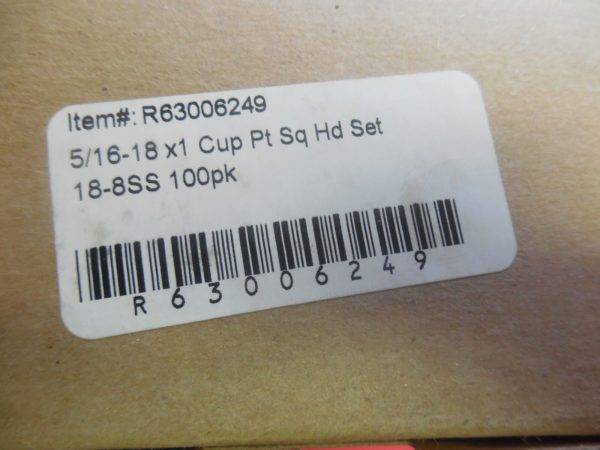 Professional Cup Point Set Screws 100Pk 5/16"-18 x 1" 18-8SS Grade R63006249