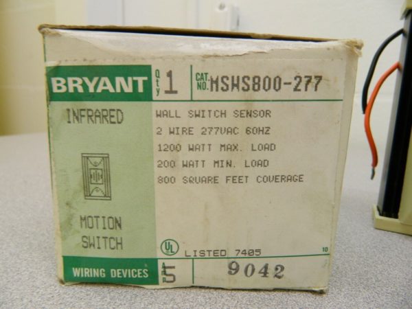 Bryant Infrared Motion Switch MSWS800-277