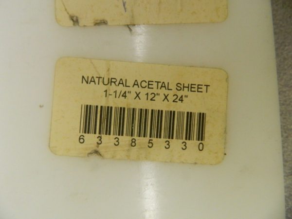 Pro-Grade Acetal Sheet Natural 1-1/4" Thick x 12" Wide x 2' Long 63385330