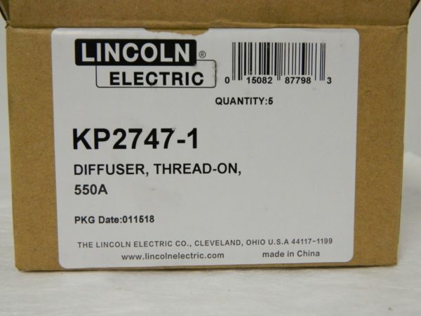 Lincoln Thread-On Diffuser 550A Qty 5 KP2747-1