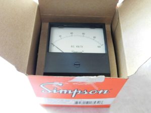 Simpson Electric Analog Panel Meter Style 0-100 DCV 3.5 Century 2123A 17532