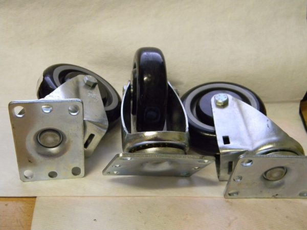 Fairbanks Swivel Casters with Top Plate Mount 4" x 1-1/4" Qty. 3 03-4-PBB