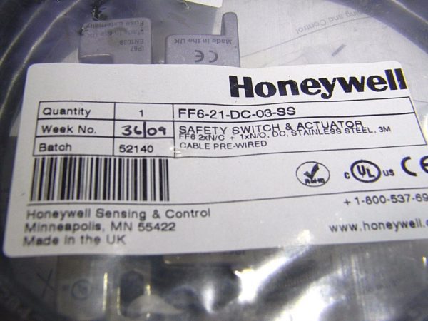 Honeywell NO/2NC 30 VDC 1 Amp Noncontact Safety Limit Switch FF6-21-DC-03-SS