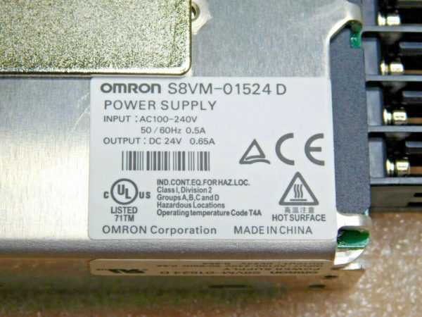 Omron Power Supply Unit Open 24 VDC 0.65 A 15 W Output S8VM-01524D
