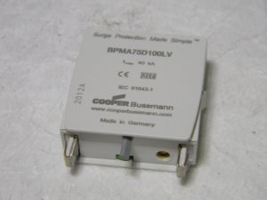 Cooper Bussmann Hardwired Surge Protector 1Pole 1PH 100DC/75AC BPMA75D100LV
