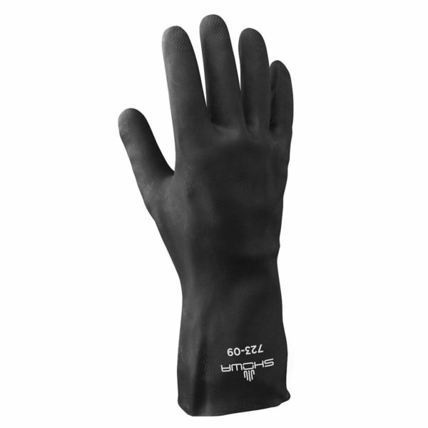 SHOWA Size S (7) 13" Long 24 mil Thick Neoprene Chemical Resistant Gloves QTY 12