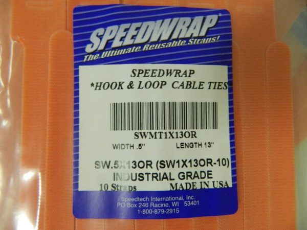 SpeedTech Nylon Polyethylene Mountable Cable Tie 40 Pack SWMT1X13OR-10