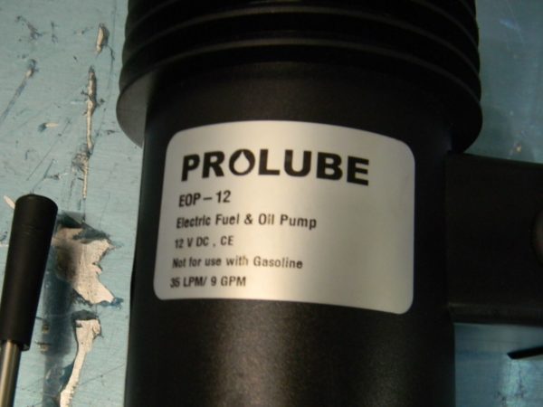 Pro Lube Electric Fuel and Oil Pump 9.25 Gal/Min. 12V DC 9.2 Amp EOP-12