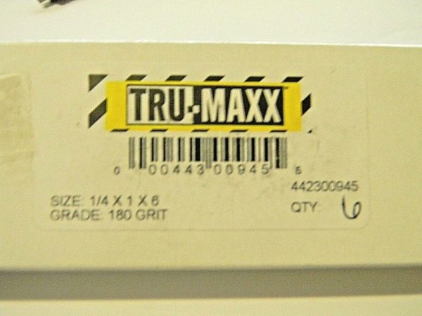 Tru-Maxx Rectangular Roughing Stones 1/4" Thick x 6" L 180 Grit Qty. 6 44300945