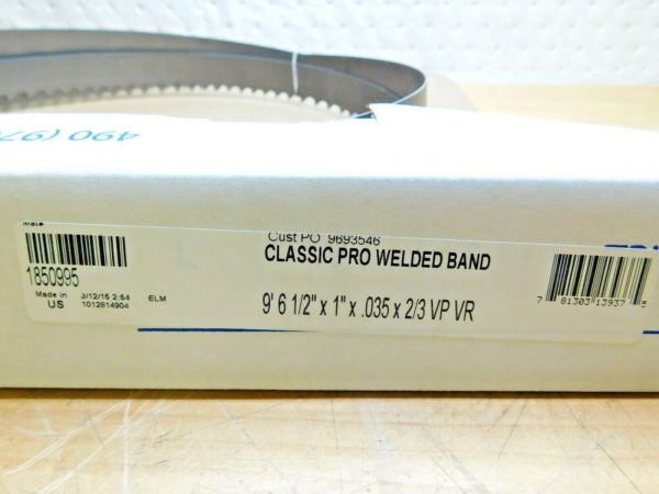 Lenox Welded Band Saw Blade 9 Ft 6-1/2" x 1" x 0.035" 2 to 3 TPI 1850995