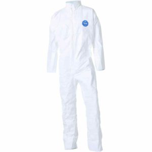DUPONT Disposable Coveralls 25pk Size Large Zipper Closure TY120SWHLG0025H
