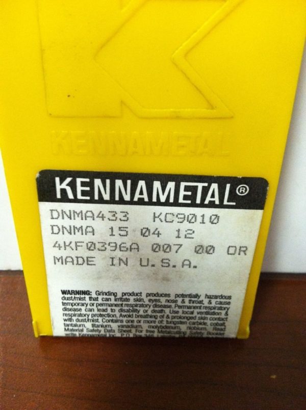 Kennametal Carbide Indexable Inserts DNMA150412 DNMA433 KC9010 Qty. 5 USA