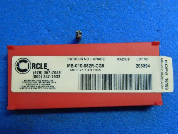 Circle Carbide Boring Bar Insert MB-010-062R Grade CG5 #16183