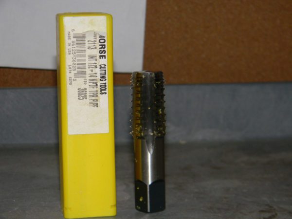 Morse Cutting Tools NPTF HSS Taper Pipe Tap 1/2"-14 x 1-3/8" x 3-1/8" 5F 36025