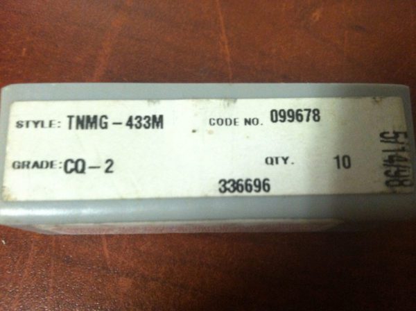 RTW TNMG-433M CQ-2 Carbide Turning Inserts - Box of 10