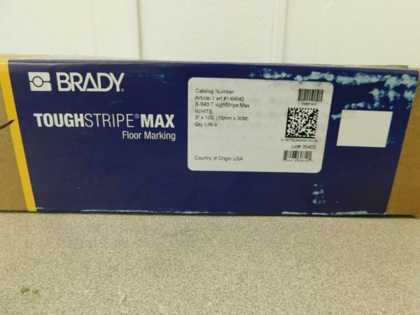 Brady ToughStripe Max Solid Colored Tape White 3" x 100' 149640