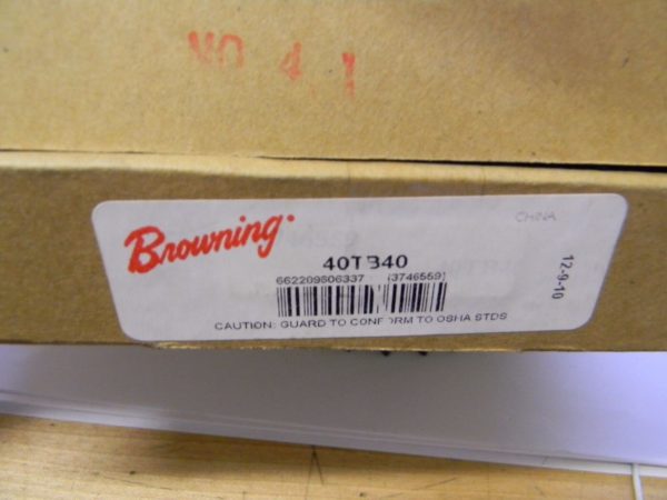 Browning 40TB40 Roller Chain Sprocket Steel 40 Pitch 40 Teeth 3746559