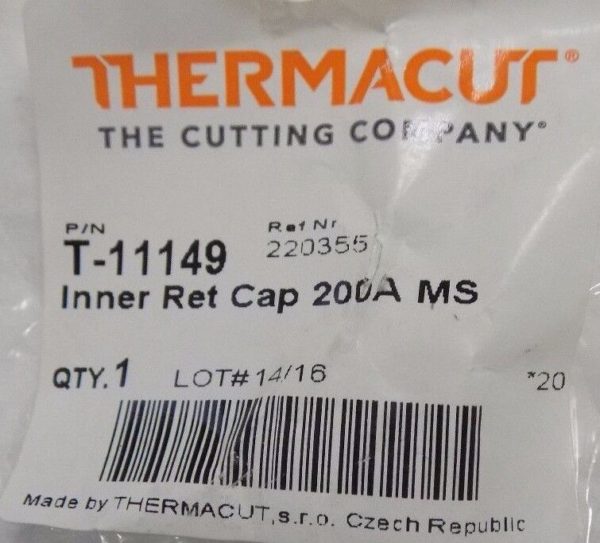Thermacut Inner Retaining Cap T-11149 200A MS Qty 2 220355