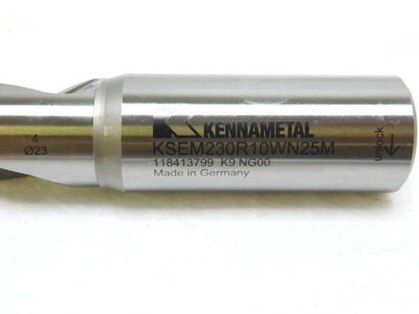 Kennametal Replaceable-Tip Drill 23 to 23.5mm 10xD KSEM230R10WN25M 1551841