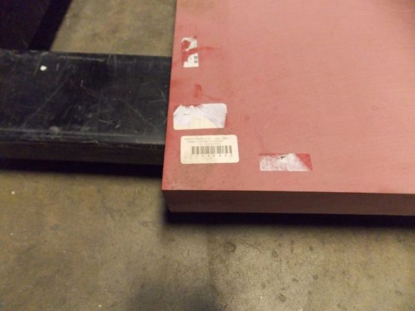 Hard Polyurethane Plastic Sheet 1000 x 500 x 75 mm Red