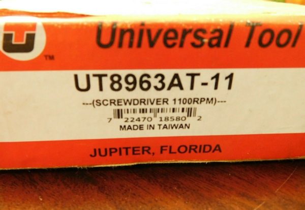 Universal Tool Auto Shut Off Screwdriver 1100 RPM UT8963ATT-11 PARTS/REPAIR