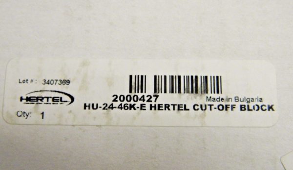 Hertel Cut-off Block HU-24-46K-E 2000427