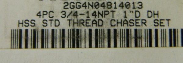 Vargus HSS Thread Chaser Set NPT CFM33 HK10 3/4-14" 2GG4N04814013