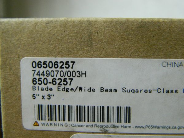 Steel Square 5" Blade Length, 3" Base Length 0.0003" Accuracy 650-6257
