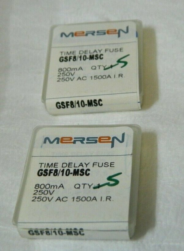 Mersen Time Delay Miniature Ceramic Fuse 250V 0.80A Qty 10 GSF8/10