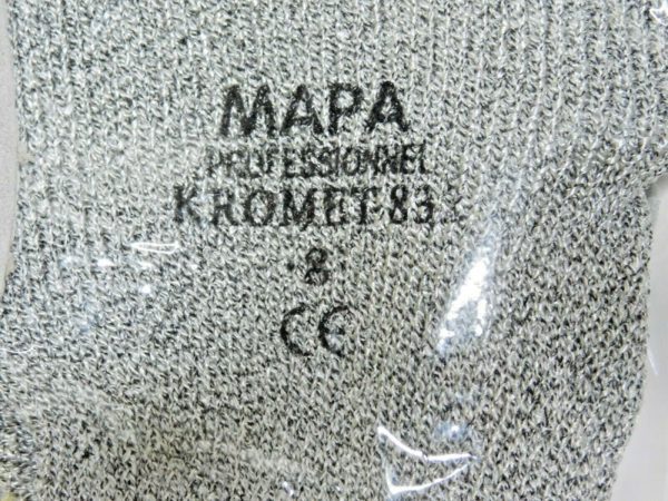 12 PAIRS MAPA Kromet Cut Resistant Gloves HDPE w/Leather Palm Size 8/M 832418