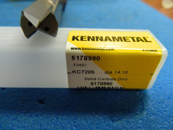 Kennametal 14.10mm Straight Flute Solid Carbide Drill 5178990
