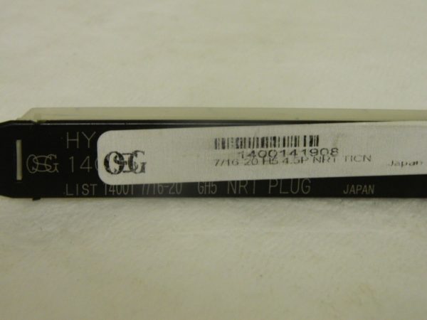 OSG Thread Forming Plug Tap 7/16-20 UNF H5 TiCN Cobalt 1400141908