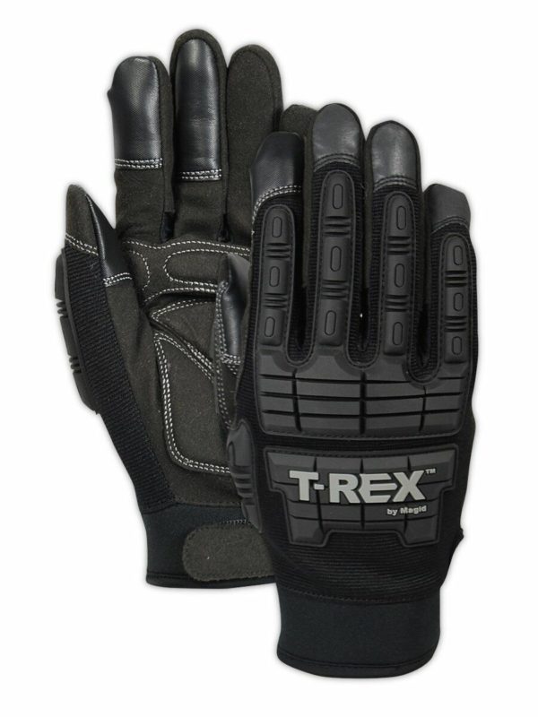 2 PAIRS Magid T-REX Light Duty Mechanics BLK Impact Glove Size 11/XXL TRX606-XXL
