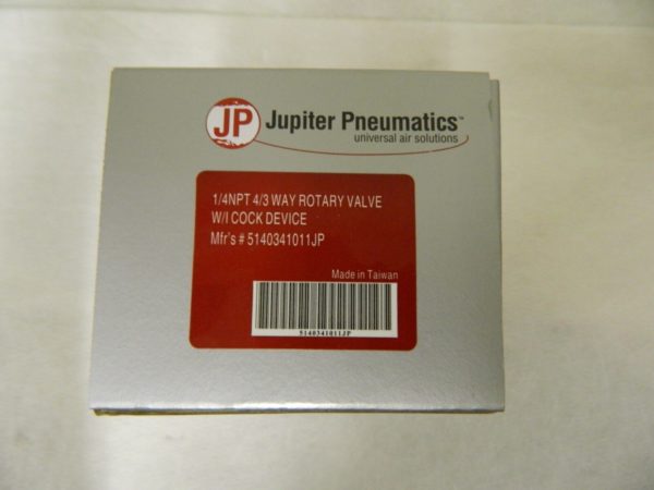 Jupiter Pneumatics Rotary Mechanical Valve 1/4" NPT 4/3 Way #5140341011JP