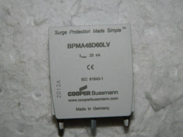 Cooper Thermoplastic Hardwired Surge Protector 1 Pole 1PH 7.5 kA BPMA48D60LV