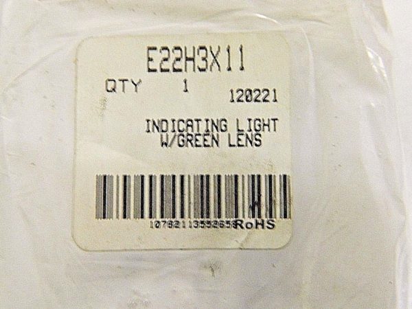 Eaton Cutler-Hammer Green Incandescent Indicating Light 120VAC E22H3X11