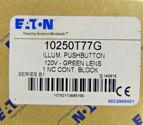 Eaton Cutler-Hammer Pushbutton Switch with Contact Block 30-1/2mm #10250T77G
