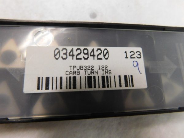 Carbide Turning Inserts TPUB322 I22 Box of 9 Inserts 3429420