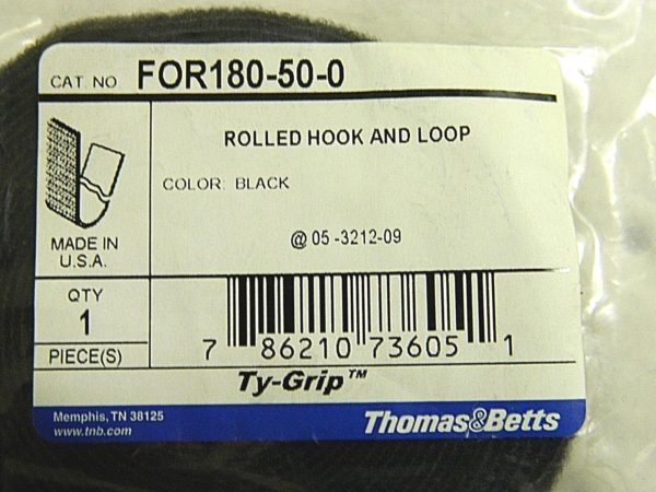 Thomas & Betts Hook & Loop Straps Polyethylene/Nylon Qty. 2 #FOR180-50-0
