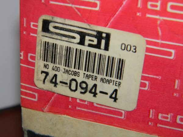 SPi 74-094-4 Quick Change System 400 Jacobs Taper Adapter QTY 1