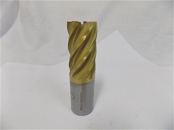 Preco Tools 712-3124 1-1/4" Single End Mill Tin Coated 1-1/4" Shank 4-1/2" Oal