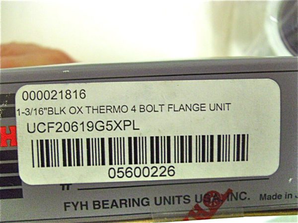 FYH 1-3/16" Flange Mounted Bearing Black Oxide/Thermo Plastic 4 Bolt 1.5" Width