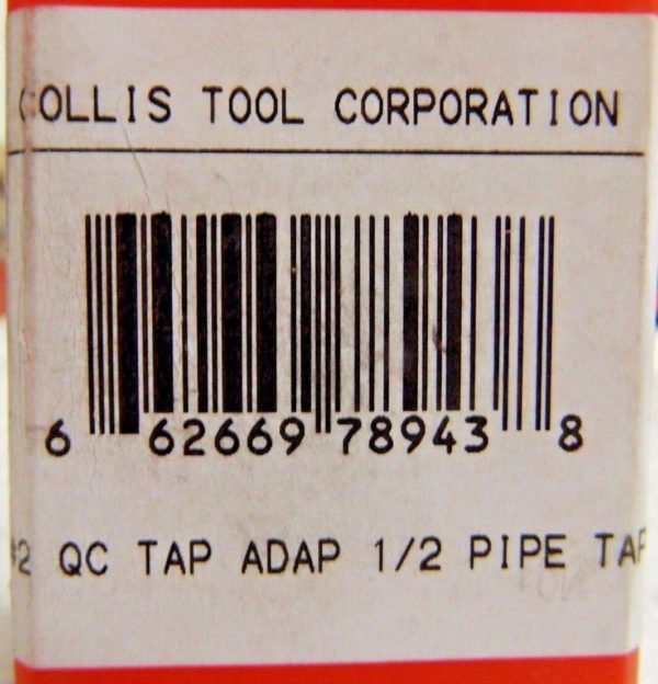 Collis Tool Tapping Adapter 1/2" Pipe Tap Quick Change 78943